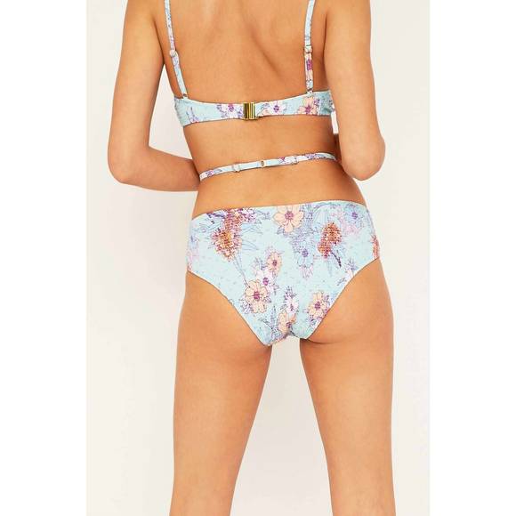NEW SOMEDAYS LOVIN amazonia floral shirred high waisted bikini bottom in multico - Picture 2 of 3